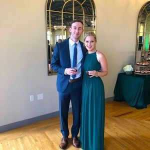 David’s Bridal- Emerald Green (Juniper) Bridesmaid Dress